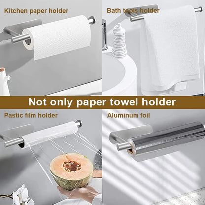 Adhesive Toilet Paper Holder Stainless Steel Wall Mount