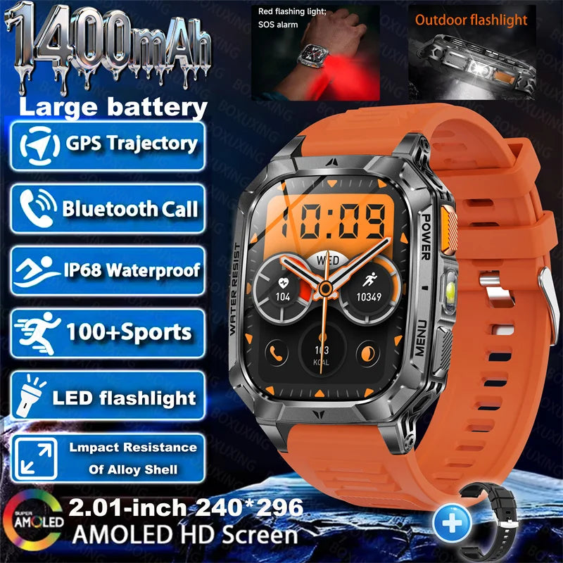 1400mAh Super Battery Durable Adult Smart Watch 2.01 inch