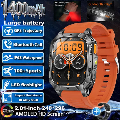 1400mAh Super Battery Durable Adult Smart Watch 2.01 inch