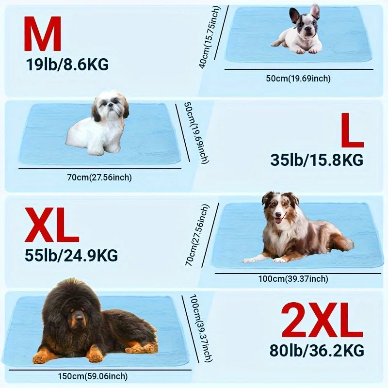 Ice-Cool Summer Pet Cooling Mat and Bed Sweat-Absorbent