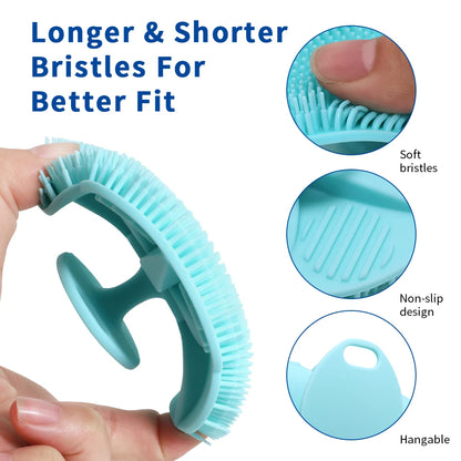 Soft Silicone Body Scrubber Shampoo Cleansing Brushes