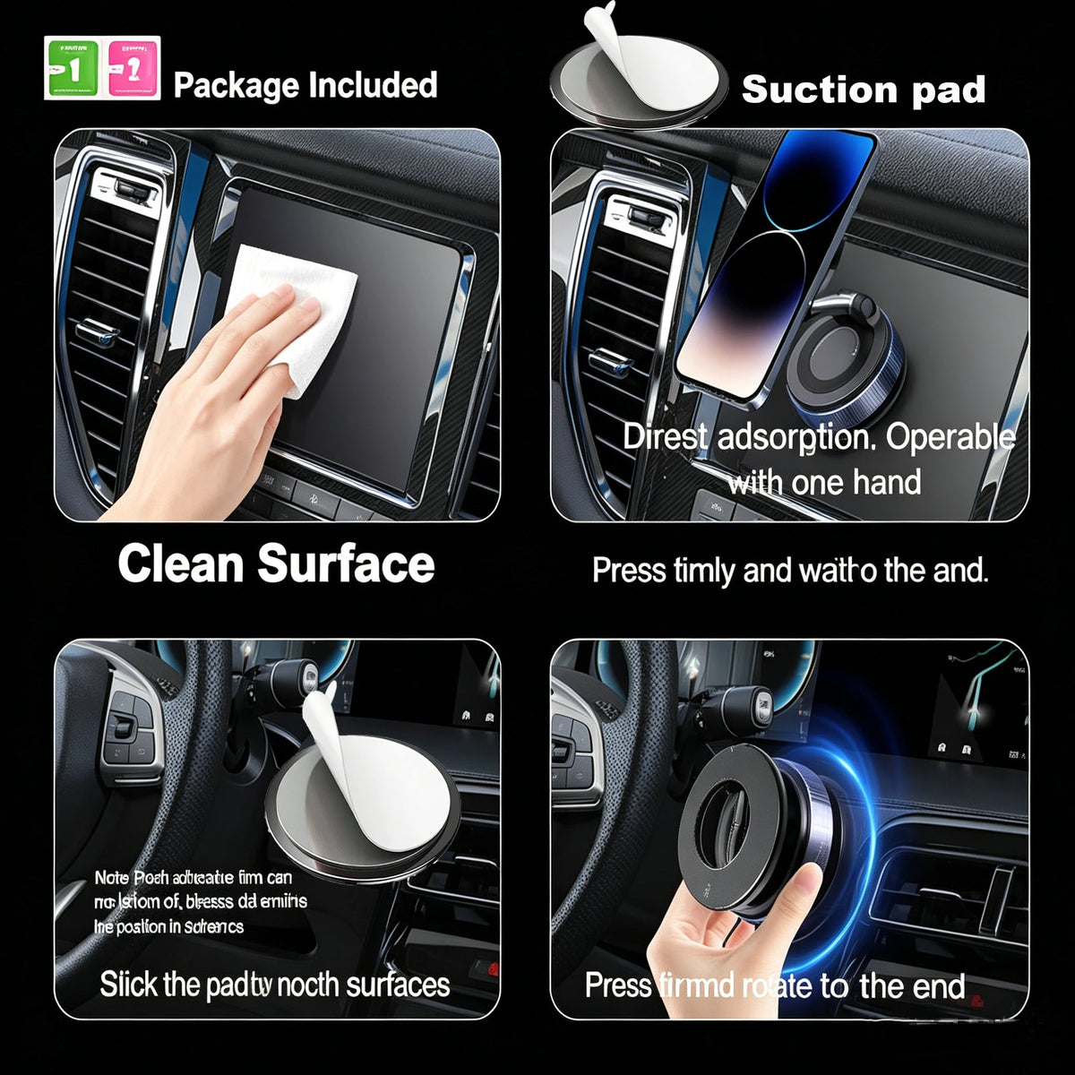 Magnetic Suction Cup Phone Mount for Magsafe 360° Adjustable