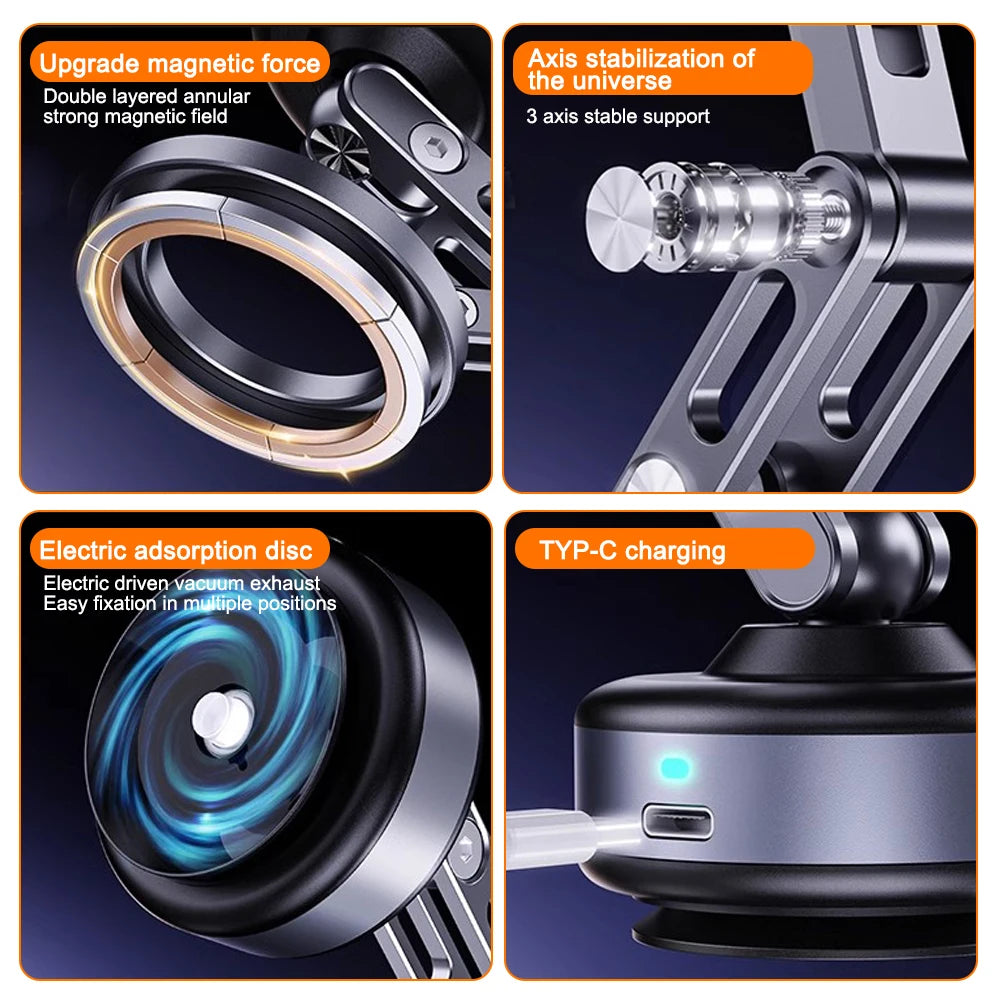 X93 Magnetic Phone Holder Rotating Suction Mag Stand