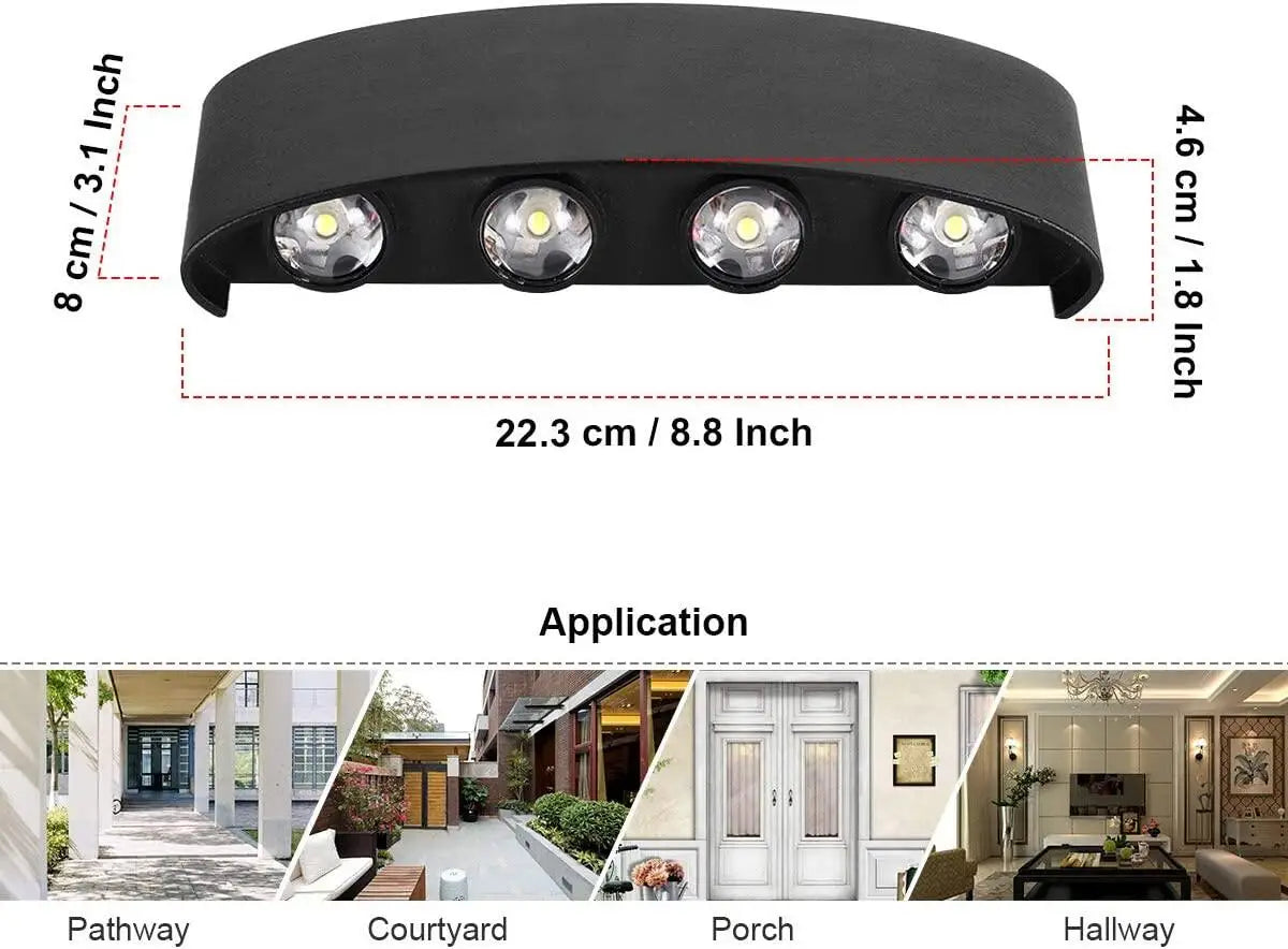 Modern LED Wall Lights White up down Indoor Outdoor Decor