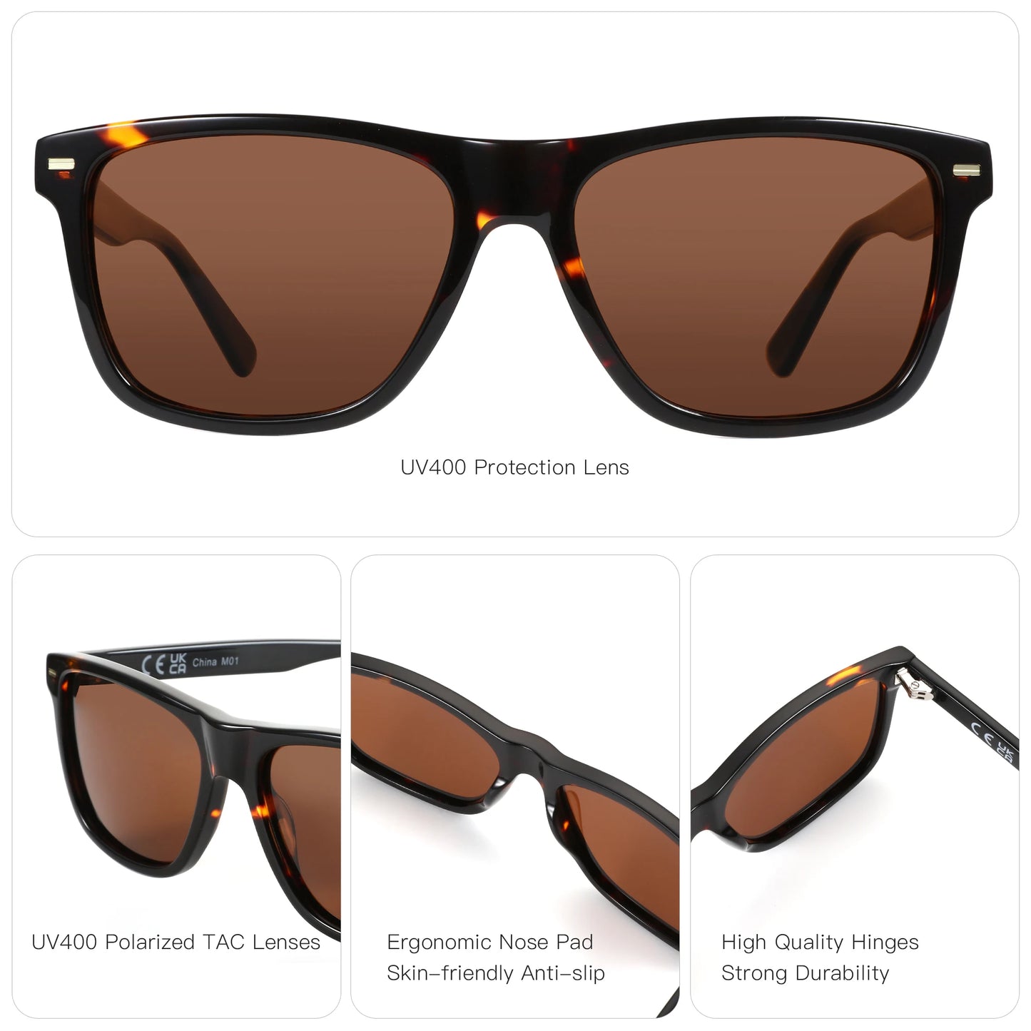 ZENOTTIC Trendy Polarized Sunglasses UV400 Protection