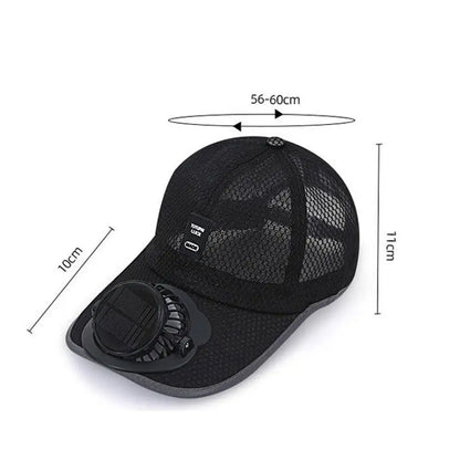 Breathable Sunhat with Solar Fan Sun Block Baseball Hat