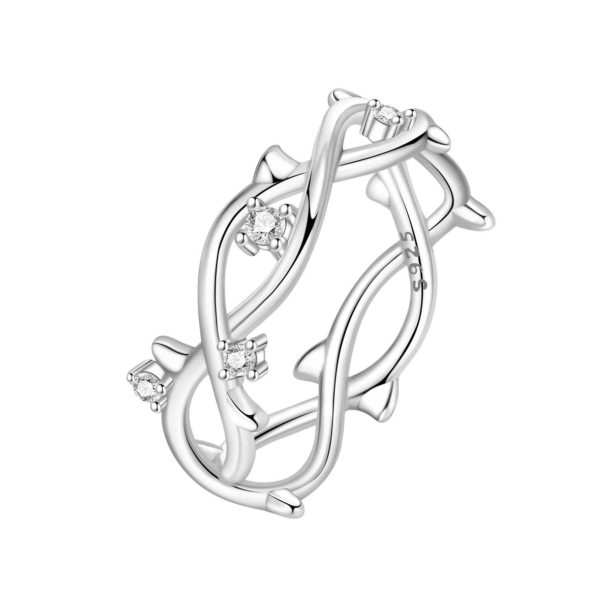 925 Sterling Silver Three-Ring Stackable Ring for Women