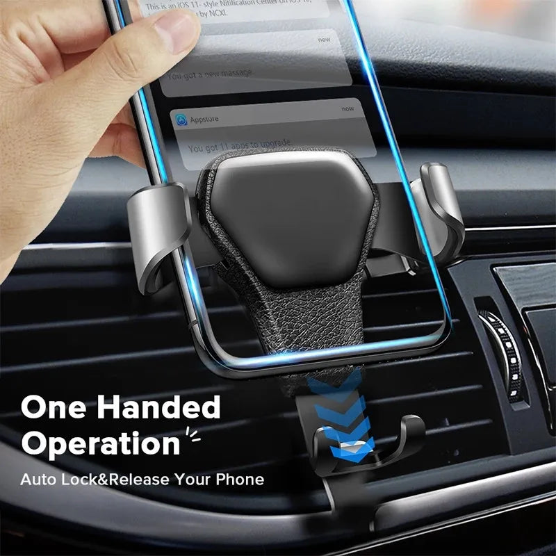 Gravity Car Phone Holder Air Vent Clip Mount Mobile Cell Phone Stand
