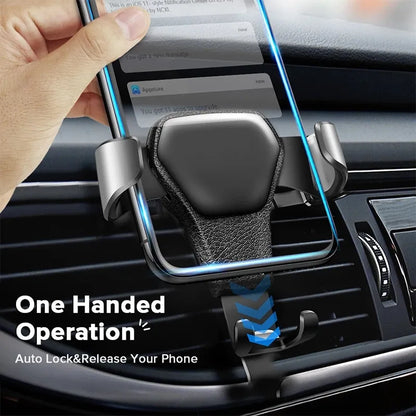 Gravity Car Phone Holder Air Vent Clip Mount Mobile Cell Phone Stand