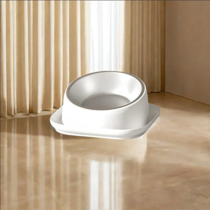 Tilted Cat Bowl Stainless Steel Neck Protection Anti Slip