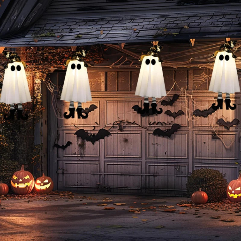 Halloween LED Light Up Witch Ghost Hanging Horror Ornaments