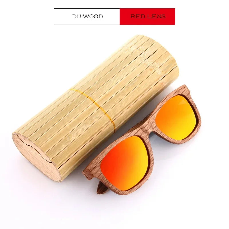 GM Men bamboo Wood Sunglasses Women Retro Vintage