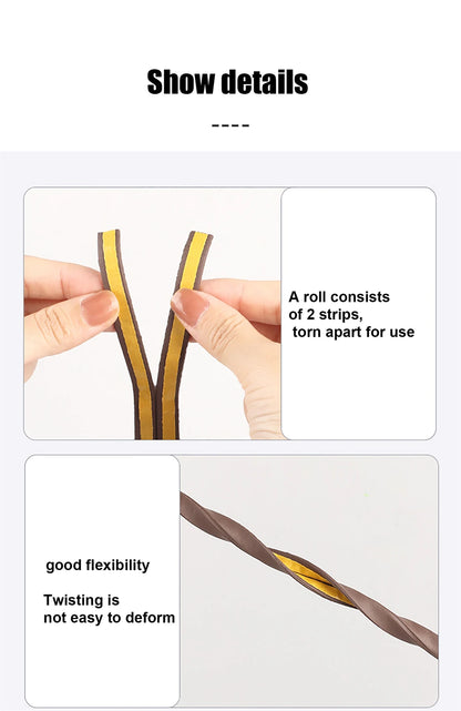 Door Insulation Seal Strip Tape Self-adhesive Acoustic