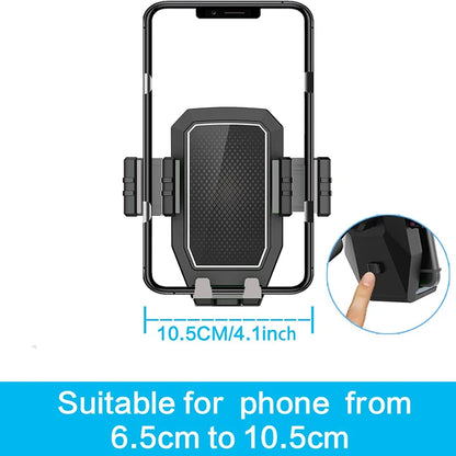 Black Car Phone Mount Holder Adjustable Height Suction Cup