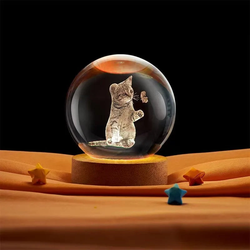 Customized personalized crystal ball night light