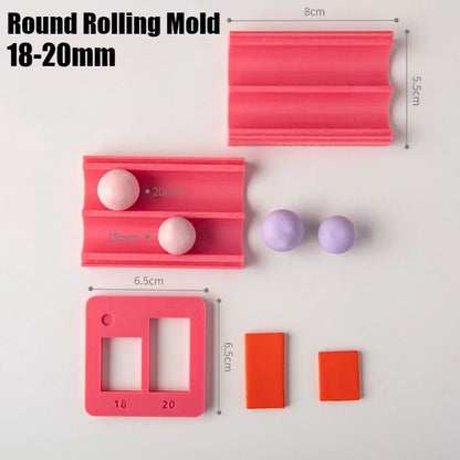 Soft Ceramic Round Ball Rolling Mold Kit Clay