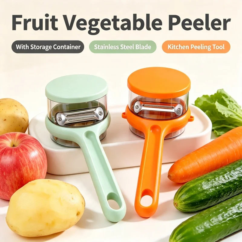 Storage‑Type Fruit Vegetable Peeler With Peel Container