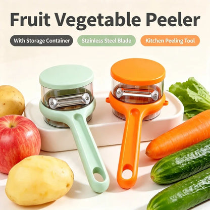 Storage‑Type Fruit Vegetable Peeler With Peel Container