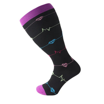 Compression Socks for Women Men 20-30 mmHg Wide Calf