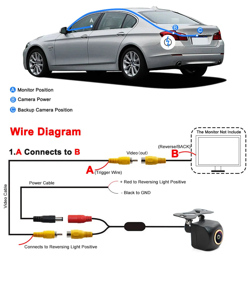 180 Golden Lens AHD 1080P Car Rear View Camera