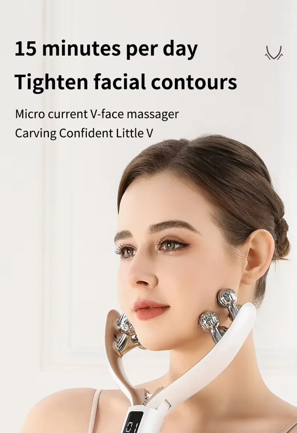 NEW RF EMS Micro Current Roller Face Slimming Artifact V Face