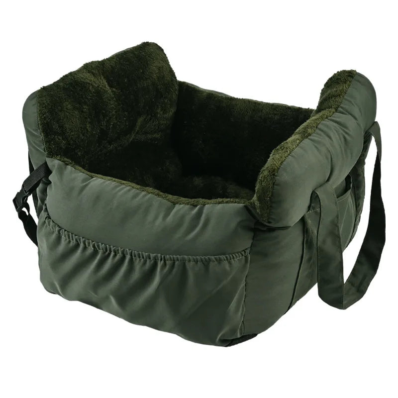 Dog Car Seat with Safety Belt - Non-Slip Pet Car Bed for Small Dogs,