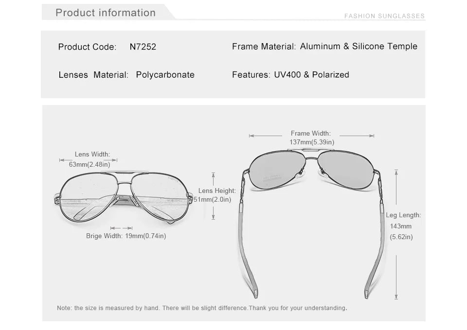 Pilot Sunglasses For Men Women Eyewear Polarized