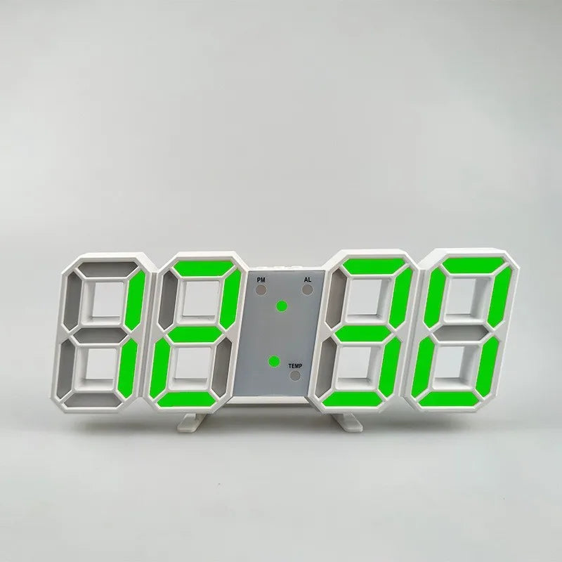 LED Digital Alarm Clock Wall Hanging With 3D Display