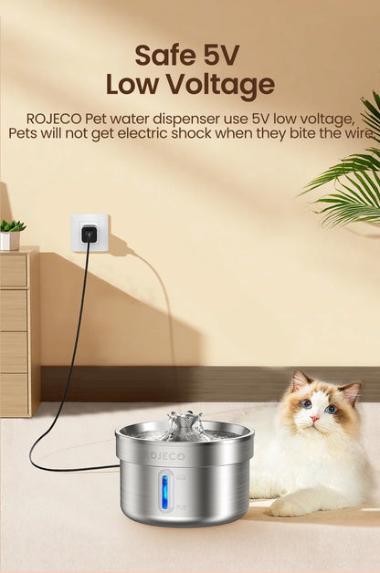 Stainless Steel Pet Drinking Fountain Automatic Water Fountain