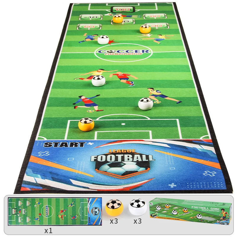 Interactive Bowling and Curling Mat Game Fun Football-Inspired