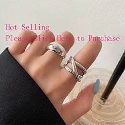 VENTFILLE 925 Sterling Silver Finger Rings Hollow Chain