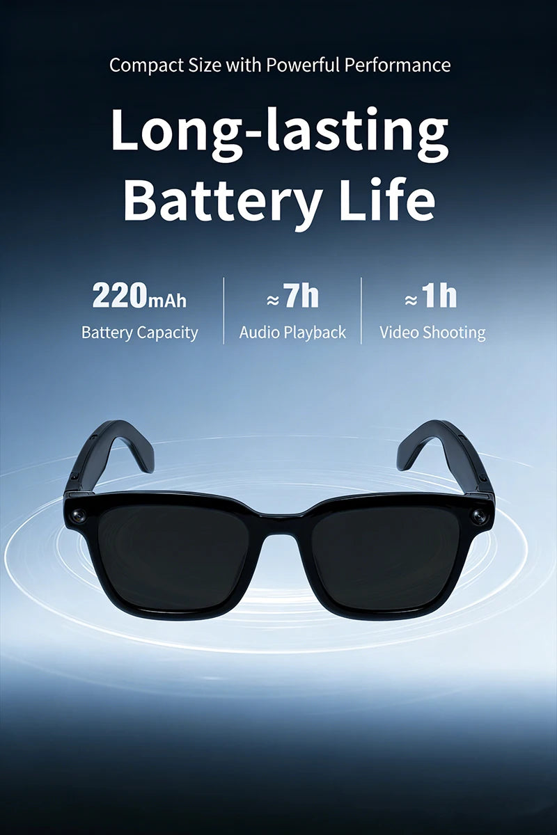800W Camera AI Smart Glasses Men Translation Sunglasses