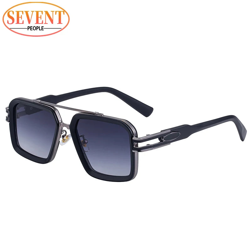 Oversized Steampunk Square Sunglasses Men Big Luxury Brand