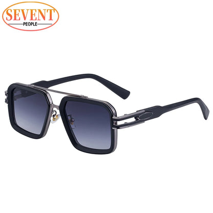 Oversized Steampunk Square Sunglasses Men Big Luxury Brand