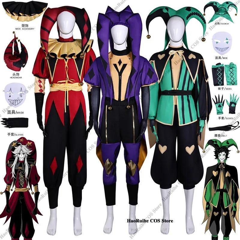 Hot The Freak Circus Pierrot Jester Harlequin Cosplay