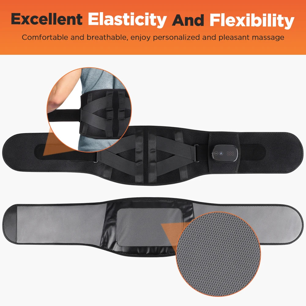 Heating Vibration Massager Belt, Red Light Hot Compress