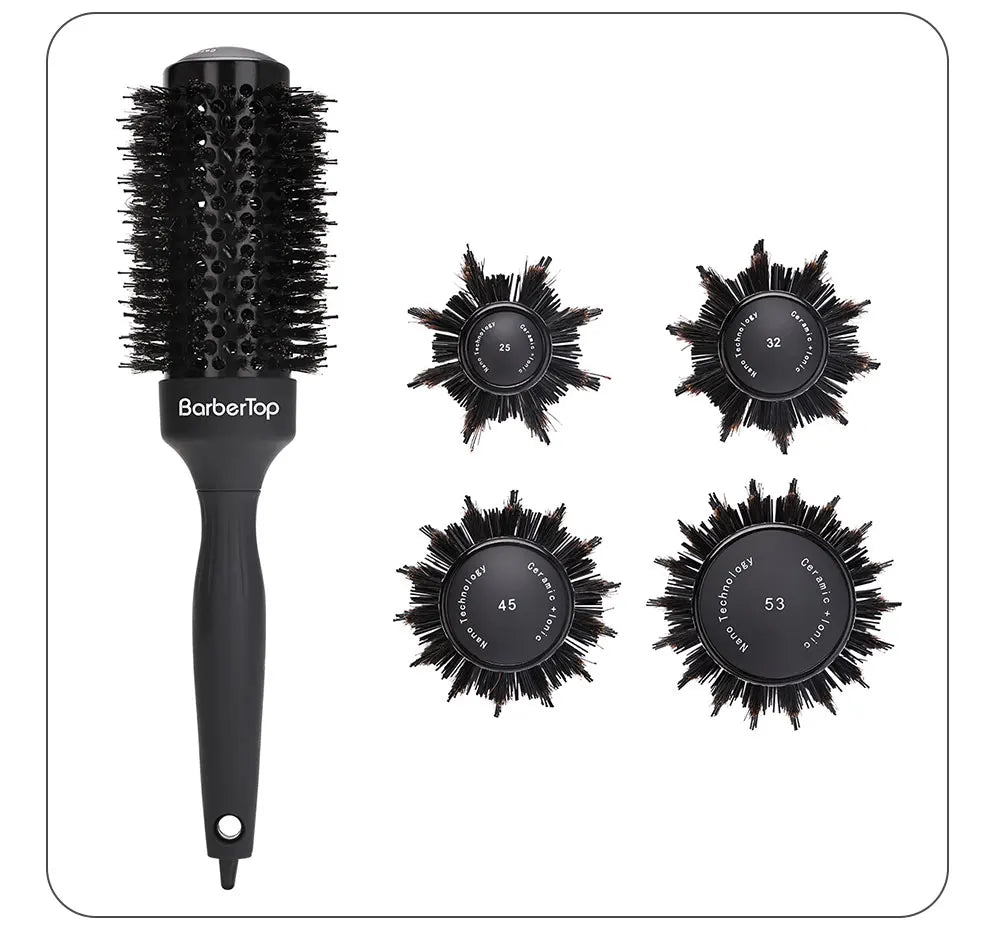 Handle Round Rolling Brush Straight Twill Hair Comb