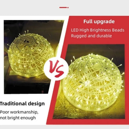 New 20/28CM Festoon Rattan Ball Light Rattan Ball