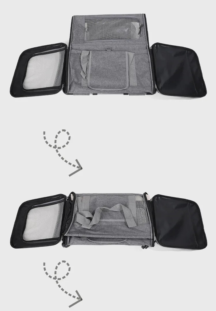 Pet Carrier with Wheels for Dogs Rolling Pet Carrier