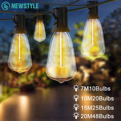 Outdoor String Lights 110V/220V LED Patio Hanging Lights