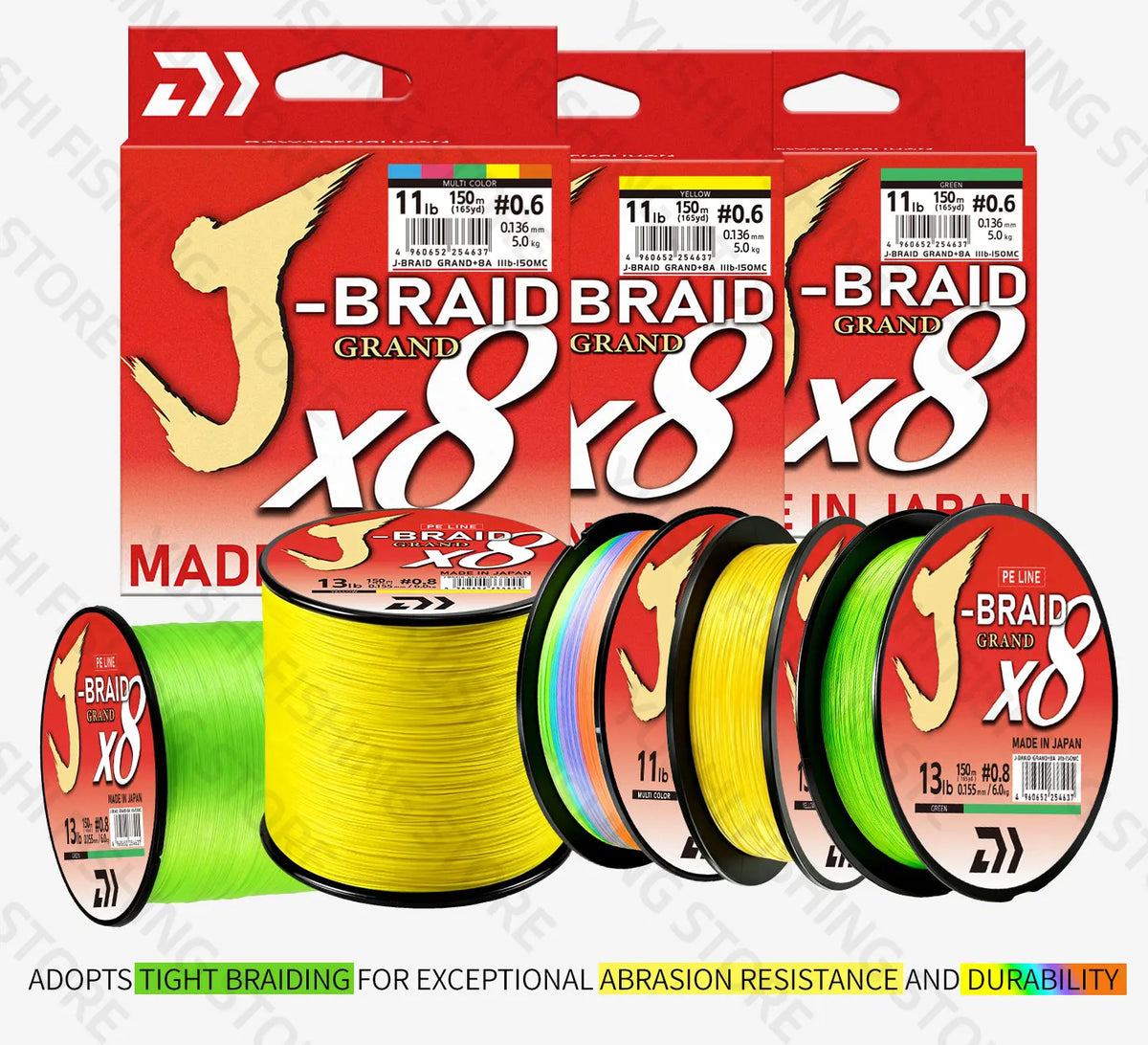 Original X8DAIWA-J Braided Expedition 8 strands Fishing Line