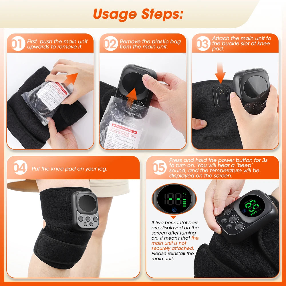 Electric Heating Knee Wrap with 5 Modes Muscle Relaxation