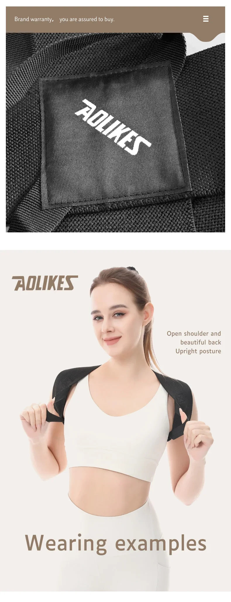 Black Durable Open Shoulder Beauty Back Traction Strap