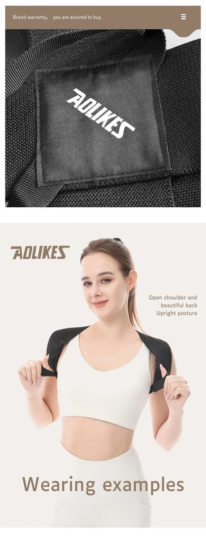 Black Durable Open Shoulder Beauty Back Traction Strap