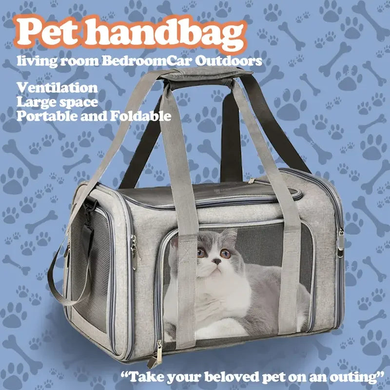 Pet Carrier Bag Side Ventilated Backpack Cat Pet Carriers