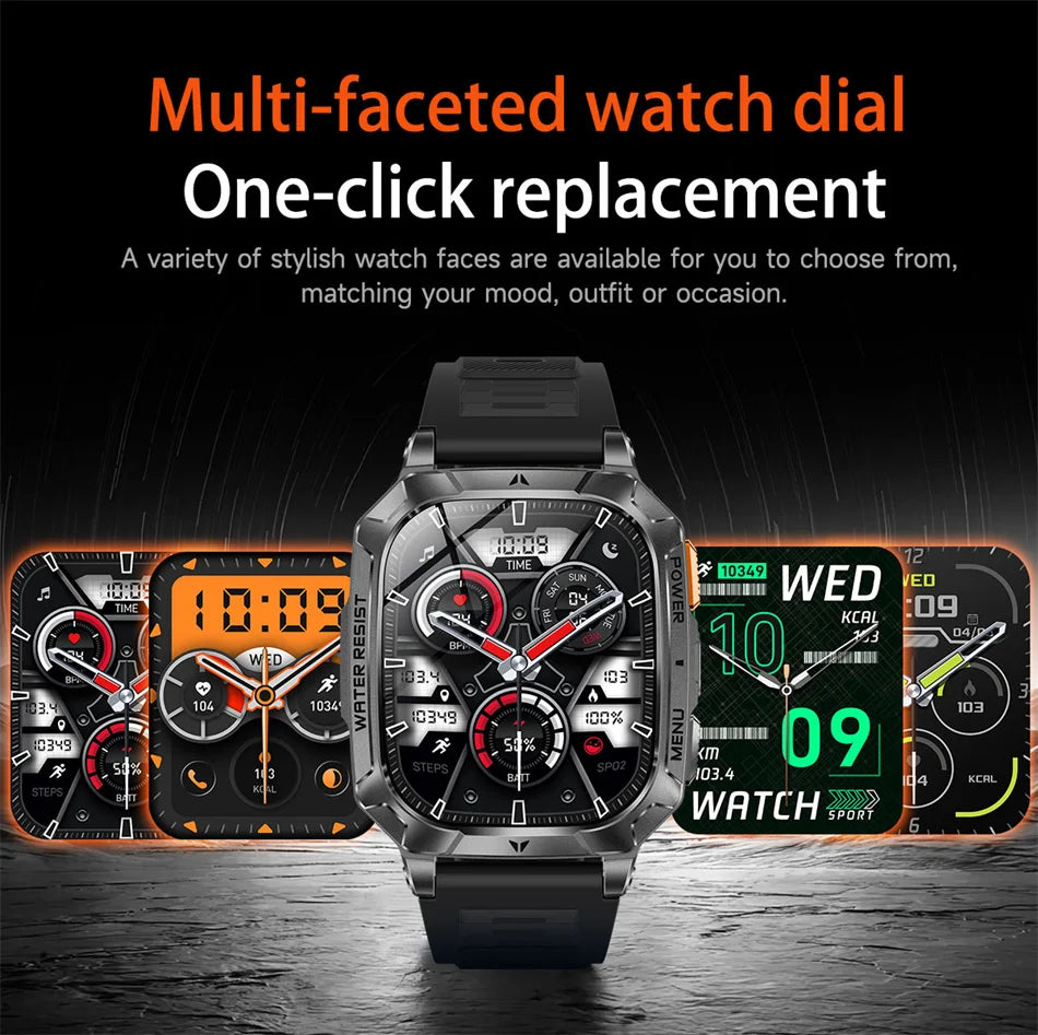 1400mAh Super Battery Durable Adult Smart Watch 2.01 inch