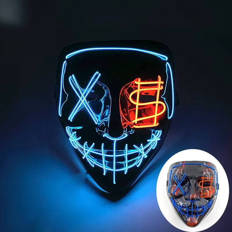 Wireless LED Purge Mask Halloween Horror Party Carnival Cosplay