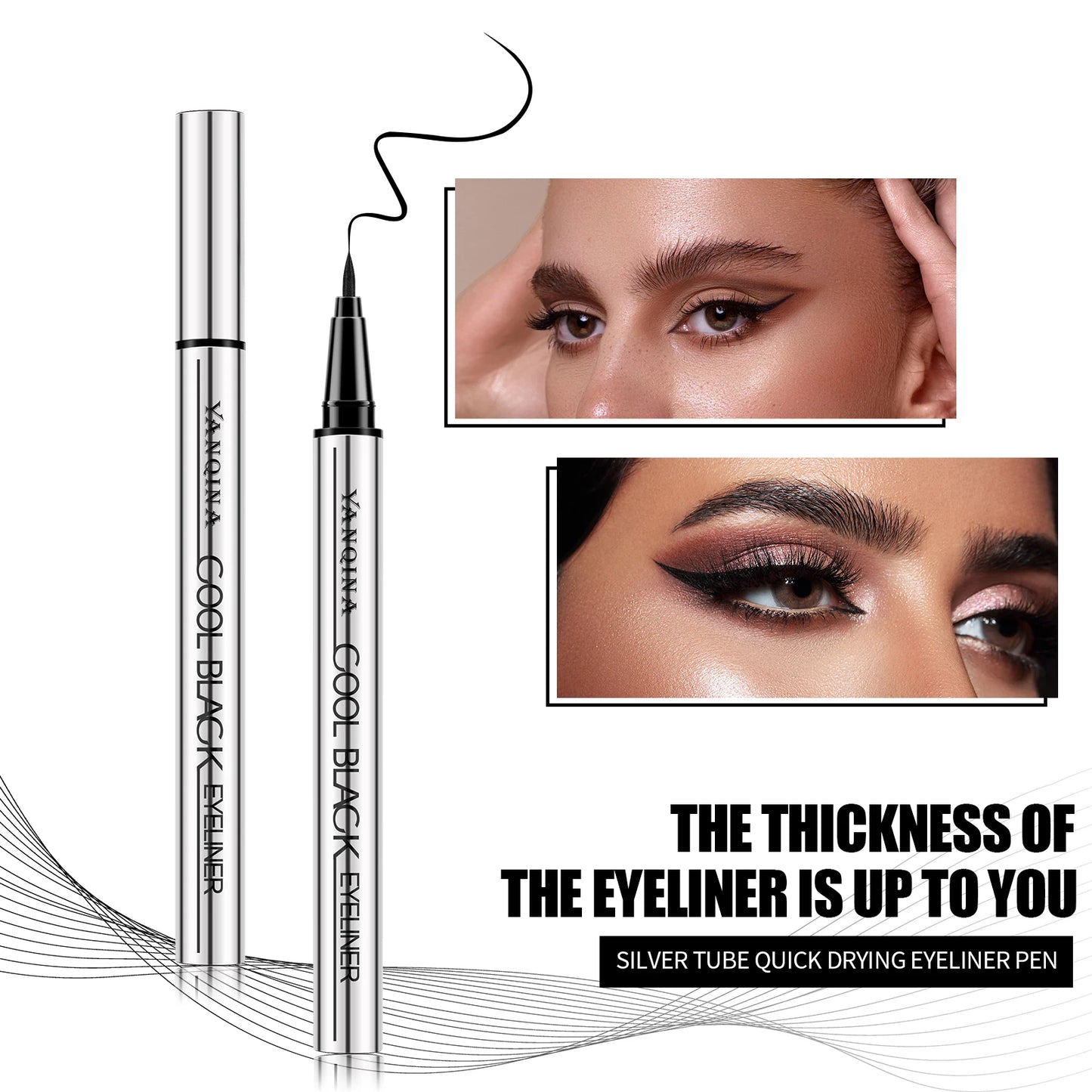 Waterproof Liquid Eyeliner Pen Sweatproof Long Lasting