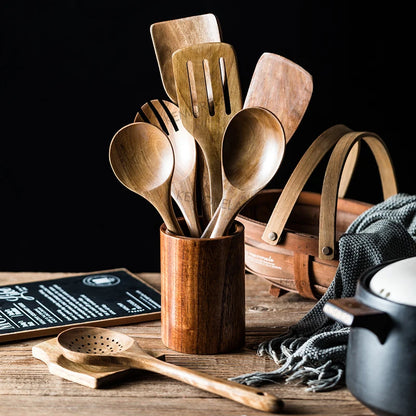 Wooden Spoons For Cooking, Wooden Utensils Set