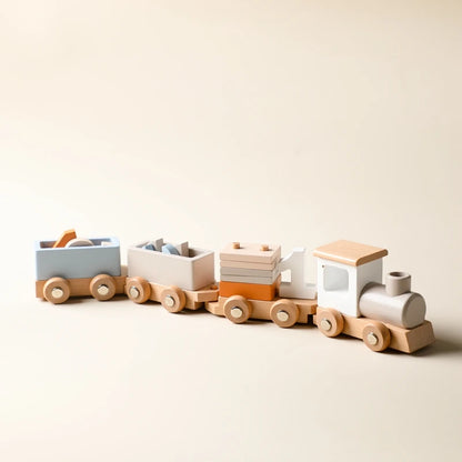 Wooden Birthday Train Toy Simulated Train Toy Model